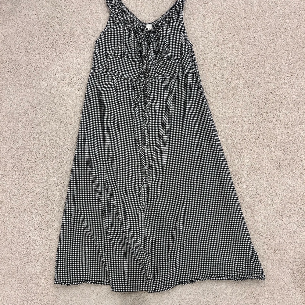 All Row Black and White Checkered Dress